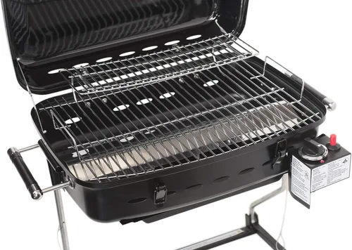 Miniatura 3 de Flame King - Barbacoa montada en remolque o RV YSNHT500 - Parrilla de gas para autocaravana - Superficie de cocción de 214 pulgadas cuadradas