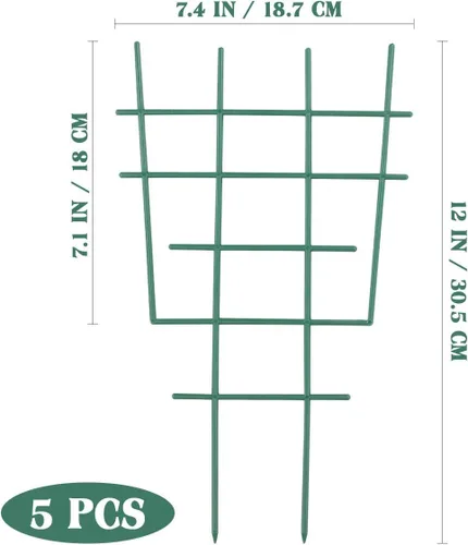 Miniatura 4 de DOITOOL Enrejado de plantas pequeñas, paquete de 5 mini soportes para plantas en macetas para enredaderas, enrejado de jardín de plástico, malla