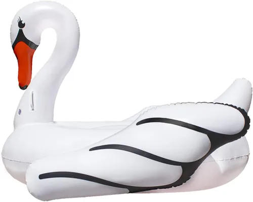 Poolmaster Flotador de piscina Jumbo Rider, cisne, blanco, extra grande