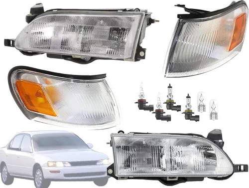 Miniatura 27 de APA - Lámpara de repuesto para faros delanteros con bisel gris para Dakota 1991 1992 1993 1994 1995 1996 con paquete AERO Driver lado izquierdo