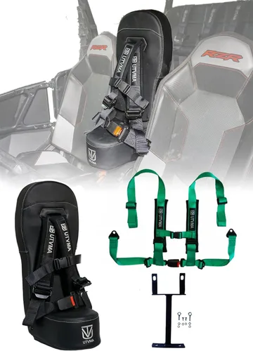 Miniatura 17 de UTVMA RZR 1000 y 900 (2014-2023) Asiento de seguridad con arnés de 4 puntos Asiento para niños Asiento de salto Todos los modelos