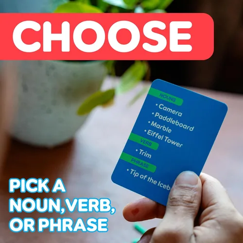 Miniatura 3 de Glyphics, juego creativo de fiesta familiar, usa formas y haz que todos adivinen las palabras en tu tarjeta, juego de palabras de adivinanzas