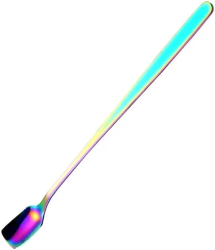 Miniatura 12 de COMIART - Cucharas de té helado de mango largo para mezclar, 6.7 pulgadas, cabeza cuadrada, cucharaditas de café, cucharas de cóctel, ideal para uso