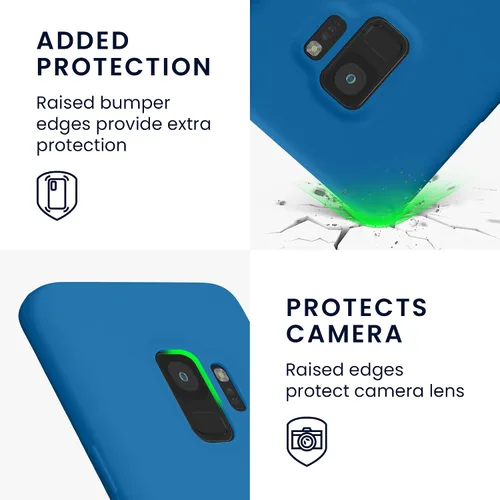 Miniatura 3 de kwmobile Funda compatible con Samsung Galaxy S9 - Funda de silicona TPU con acabado suave - Blue Reef