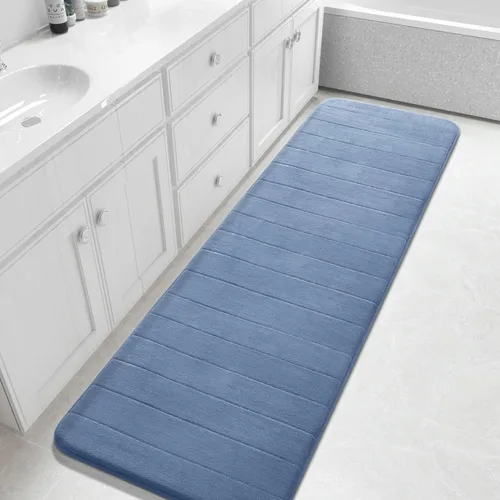 Miniatura 27 de Yimobra Tapete de baño de espuma viscoelástica, súper suave, absorbente, antideslizante, de secado rápido, lavable a máquina, tapete para bañera