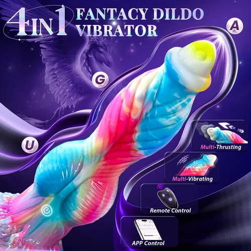 Miniatura 2 de Consolador de empuje juguetes sexuales vibrador - 10.2 pulgadas 4 en 1 enormes consoladores gruesos juguetes anales, monstruo consolador grande