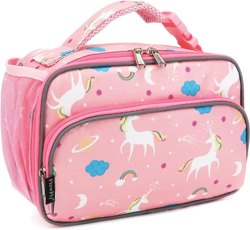 Miniatura 24 de FlowFly Lonchera para niños, bolsa suave aislada, mini hielera para el regreso a clases, kit de bolsa térmica para comidas, para niñas, niños, Avión