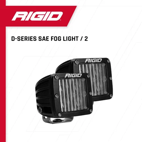 Miniatura 2 de Rigid Industries - Luz antiniebla SAE Serie D, luz antiniebla de día, luz antiniebla todoterreno para automóviles (juego de 2)