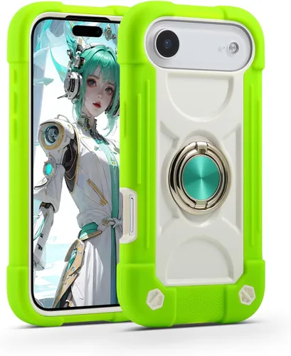 Miniatura 89 de MARKILL Funda compatible con iPhone Air de 6.5 pulgadas 2025 con soporte de anillo giratorio de 360 grados, protección contra caídas de grado