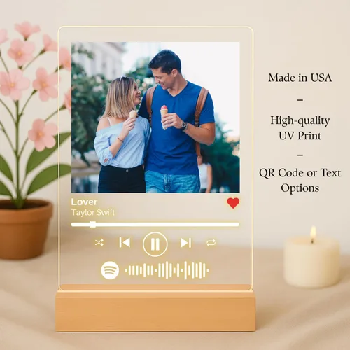 Miniatura 5 de Placa de Música Personalizada - Placa de Canción Acrílica Personalizada Letrero de Música Personalizado Regalo de Foto Regalo de Celebración