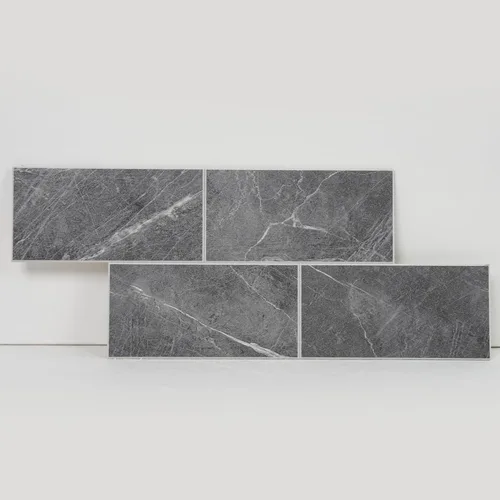 Miniatura 10 de COLAMO Azulejos de Metro Grandes de Lujo de 5 Hojas Gris Oscuro para Despegar y Pegar, Azulejos de Piedra Sintética Imitación Mármol