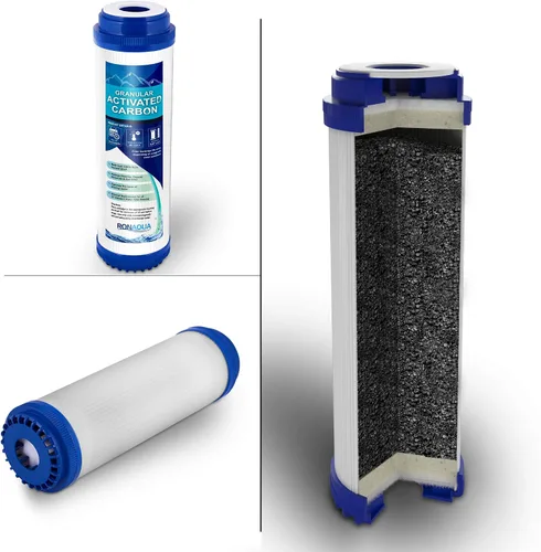 Miniatura 5 de Juego de reemplazo de filtro de ósmosis inversa de 5 etapas, sedimento de 5 micrones, cartuchos de filtro de carbón activado granular y bloque bien