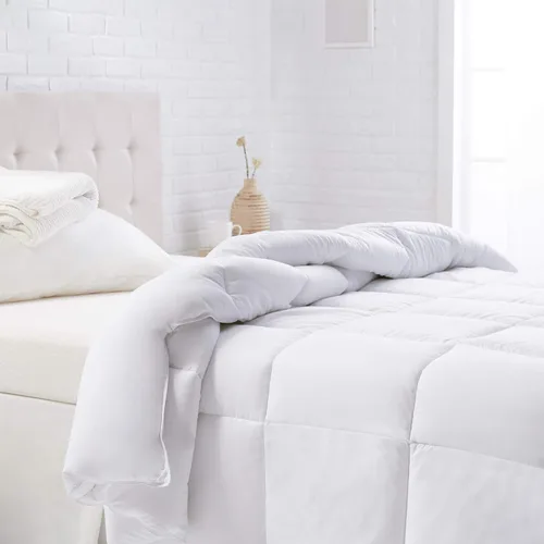 Miniatura 10 de Amazon Basics Edredón alternativo de plumón blanco e relleno de edredón con pestañas en las esquinas, lavable a máquina, tamaño individual