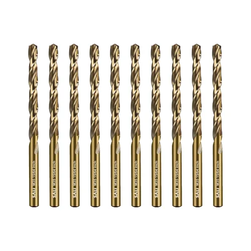 Miniatura 19 de SALI Juego de Brocas de Cobalto, 10 Piezas de 1/4" M35 de Acero de Alta Velocidad Longitud Jobber Kit de Brocas para Metal Endurecido, Acero
