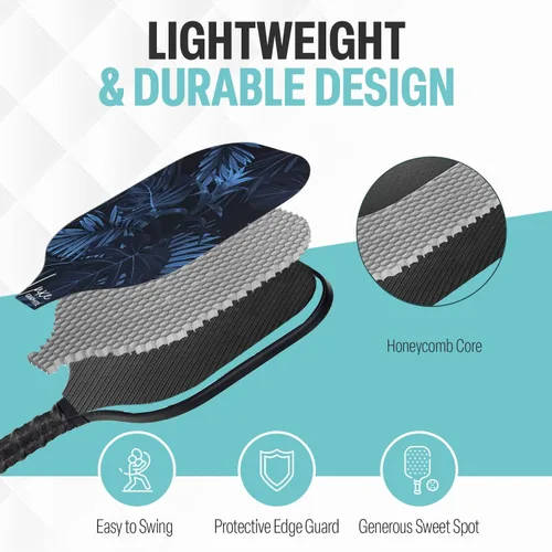 Miniatura 5 de Palms-O-Aces Carbon Fiber Pickleball Paddle – USAPA Approved 16mm T700 Graphite Paddle with Textured Spin Surface Lightweight Carbon Fiber Palmas