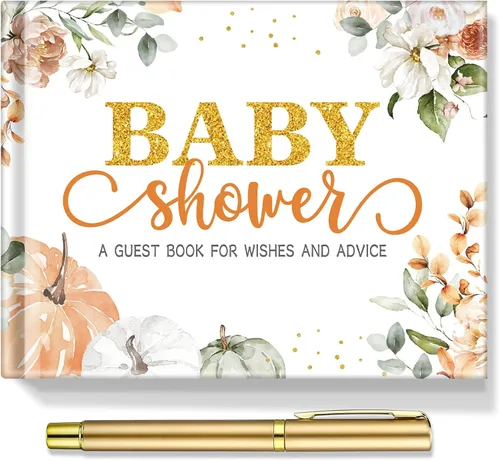 Miniatura 29 de Fuyoooo 27 piezas de libro de invitados para baby shower de safari en la jungla con tarjeta de lugar floral y sello de inicio de sesión para baby