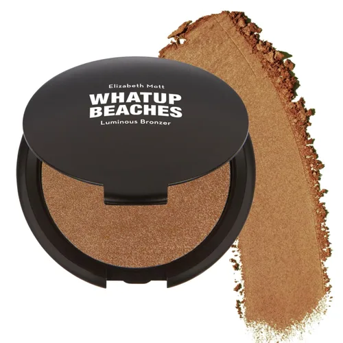 Miniatura 4 de Elizabeth Mott Whatup Beaches - Polvo bronceador mate y contorno para cara, acabado bronceador natural besado por el sol de larga duración