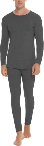 Miniatura 4 de Daupanzees Conjunto de ropa interior térmica ultra suave para hombre, elástico, ligero, con forro polar largo