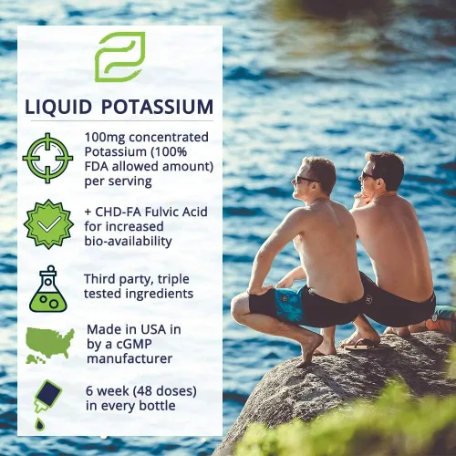 Miniatura 4 de Suplemento iónico líquido de citrato de potasio Electrolito de potasio Apoya un corazón saludable Equilibrio de pH intestinal saludable