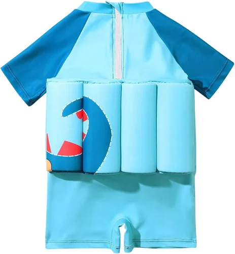 Miniatura 13 de Traje de baño de una pieza para niñas y niños, hawaiano, playa, deporte, verano, traje de baño Azul claro - pterosaurio