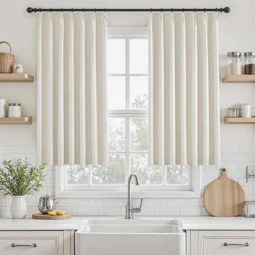 Miniatura 42 de UHITECH Cortinas opacas cortas de 35 pulgadas de largo, plisadas, opacas, para ventanas pequeñas, con aislamiento térmico, cortinas reductoras