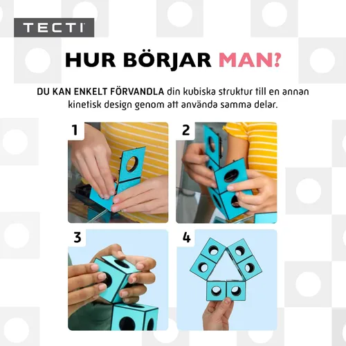Miniatura 5 de TECTI Sistema de construcción cinética – Cubos con movimientos sísmicos – Consta de cubos interconectados tridimensionales – Construye más de 50