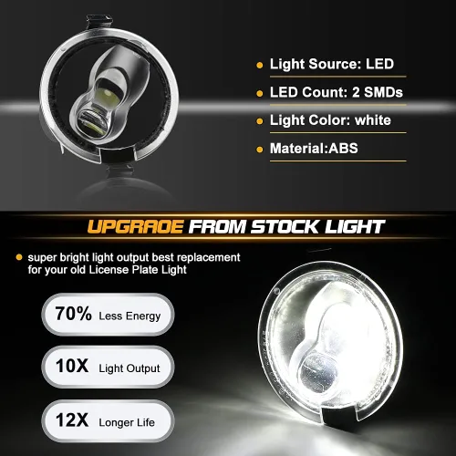 Miniatura 5 de Luces LED de repuesto para debajo del espejo retrovisor, compatible con Ford F-150 Expedition Explorer Edge Flex Fusion Taurus X Lincoln Mercury