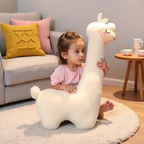 Miniatura 6 de Ryttir Peluche de llama grande de 29.5 pulgadas, 15% Chubbier, almohada corporal de alpaca suave con peso para niños y adultos, regalo perfecto
