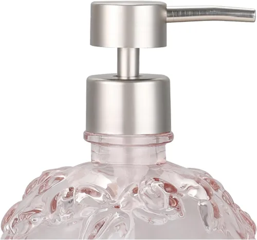 Miniatura 3 de Dispensador de Jabón de Vidrio Transparente con Bomba, Dispensador de Jabón Recargable para Baño, Cocina y Encimera, Diseño Elegante y Duradero