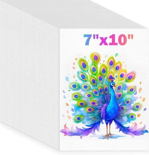 Miniatura 22 de 100 hojas de papel para acuarela, papel blanco de acuarela de 5"x7" a granel, papel de artista de 140 libras/300 g prensado en frío sin ácidos