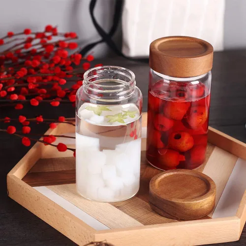 Miniatura 4 de SAIOOL Con tapa de rosca (2 unidades) tarros de cocina, 2 recipientes de almacenamiento de alimentos de 19.6 fl oz*2 botes de almacenamiento