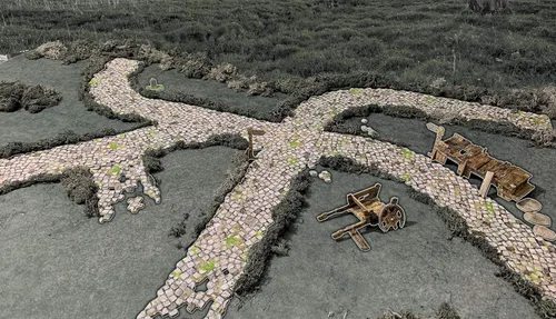 Miniatura 3 de Battle Systems BSTFWA005 Río y Carreteras Escenas Modulares de Fantasía - Perfecto para Juegos de Rol y Wargames - Terreno de Mesa Multinivel