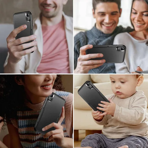 Miniatura 6 de Funda para iPhone XR con protección de pantalla: resistente a prueba de golpes y arañazos Funda para iPhone XR-Negro