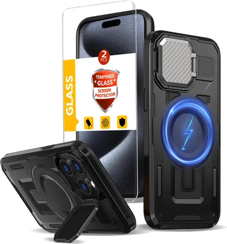 Miniatura 16 de Funda magnética para Google Pixel 9A compatible con cargador inalámbrico MagSafe, para Pixel 9A, funda de teléfono integrada de 360 °, con 2