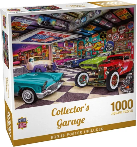 Miniatura 5 de Masterpieces Rompecabezas de 300 piezas para adultos y familias, garaje de coleccionista, 19.25 x 26.63 pulgadas