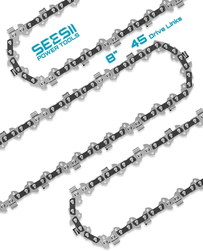 Miniatura 9 de Seesii Reemplazo de cadena de motosierra de 8 pulgadas, paquete de 2 cadenas de motosierra de 8 pulgadas para motosierra eléctrica inalámbrica