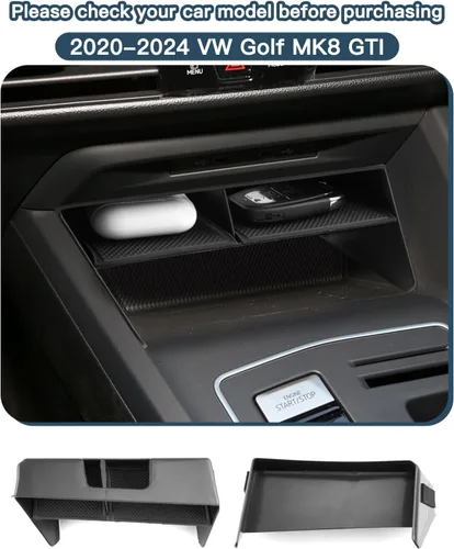 Miniatura 2 de Golf 8 GTI Organizador de consola central, para accesorios Golf GTI/R MK8 2020-2025, estante de consola central compatible con VW Volkswagen Golf
