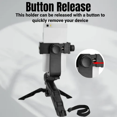 Miniatura 4 de Soporte de clip para teléfono celular, trípode resistente compatible con iPhone, teléfonos inteligentes, para trípode resistente, para trípode