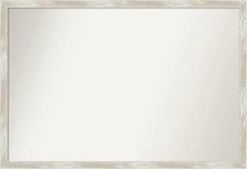Miniatura 7 de Amanti Art Espejo de pared plateado de 28 x 28 pulgadas, espejo de baño cuadrado estrecho metálico para decoración de pared de sala de estar, marco