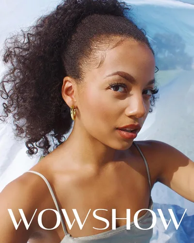 Miniatura 2 de Wowshow - Arracadas para mujer, aretes gruesos huecos chapados en oro de 14quilates