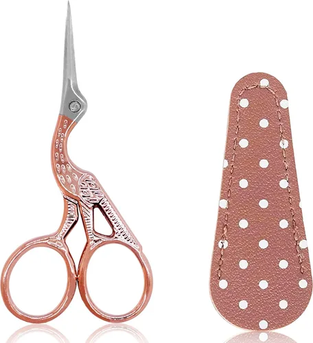 Miniatura 12 de BIHRTC - Tijeras de crochet de 4.5 pulgadas con estuche, tijeras de bordar de acero inoxidable, afiladas para manualidades, costura, hilo, Celadon