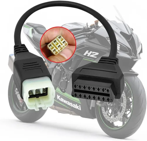 Miniatura 8 de Adaptador de cable de diagnóstico OBD2 para Kawasaki motocicleta 4 pines, compatible con Kawasaki Z250 Z650 Z1000 ER6N EX650F Ninja400 Moto ECU