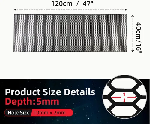Miniatura 2 de AggAuto 47 x 16 pulgadas de malla universal para parrilla de auto de plástico ABS, rejilla de aleación de aluminio para automóvil, inserto
