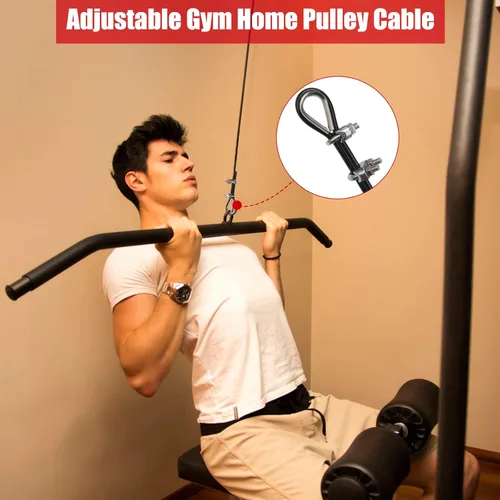 Miniatura 5 de Cable de polea de fitness de 196 pulgadas, repuesto ajustable para sistema de poleas, accesorios de máquina de cuerda de fitness de alta resistencia