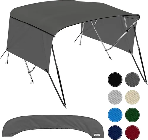 KNOX Bimini tops universales de 4 arcos para paredes laterales, postes de apoyo, lona marina 900D a prueba de decoloración, funda de almacenamiento,