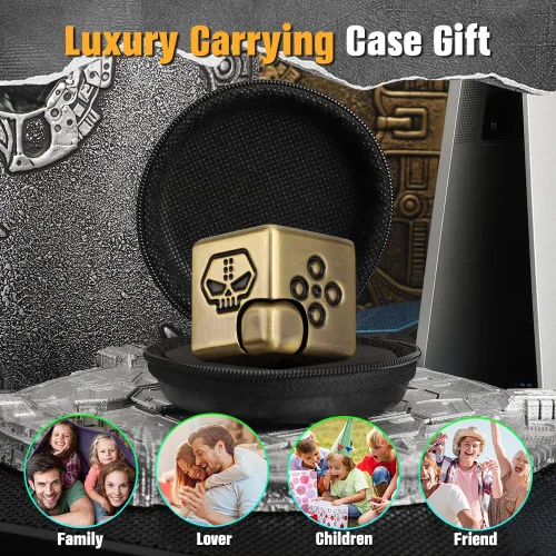 Miniatura 3 de Cubo infinito de dados para la ansiedad, juguete giratorio para niños y adultos, juguete de bloque de ansiedad transformable de metal para enfocar