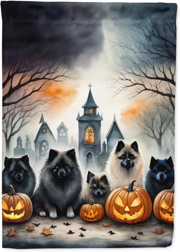 Miniatura 64 de Caroline's Treasures DAC2011GF - Bandera decorativa para jardín de Halloween con diseño de beagle para jardín, jardín, jardín, jardín, multicolor