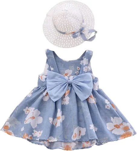 Miniatura 22 de Vestido tutú de verano para niñas pequeñas, sin espalda, vestido de princesa para fiesta de cumpleaños, vestido de verano con lazo floral
