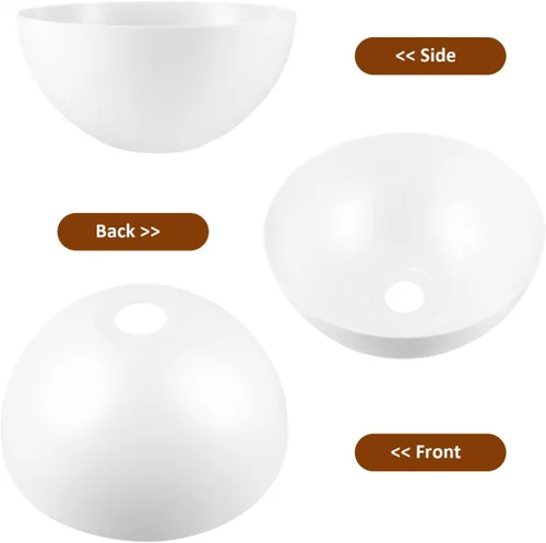 Miniatura 4 de Yardwe 4 piezas de repuesto de pantalla de lámpara de plástico, pantalla de pie de 10 pulgadas, cuenco blanco para lámpara de pie LED antorcha