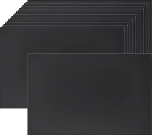 Paquete de 50 unidades de cartulina negra de 4 x 6 pulgadas, papel de 92 lb en blanco, grueso y pesado, para hacer tarjetas de índice, tarjetas de